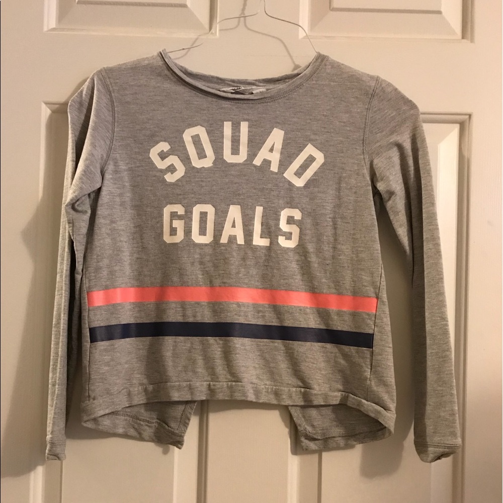 Girls H&M gray high low sweatshirt